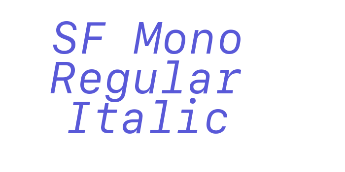 SF Mono Regular Italic Font Download