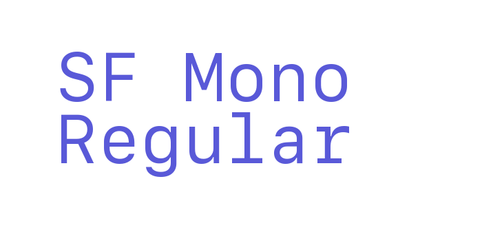 SF Mono Regular Font