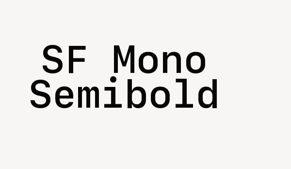 SF Mono Semibold Font