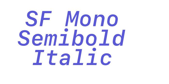 SF Mono Semibold Italic Font Download