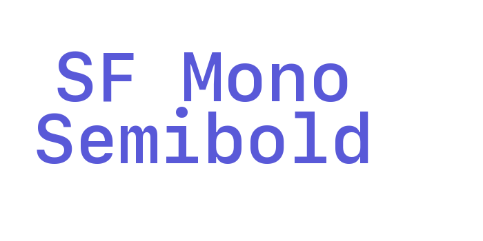 SF Mono Semibold Font