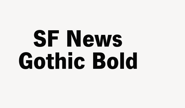 SF News Gothic Bold Font