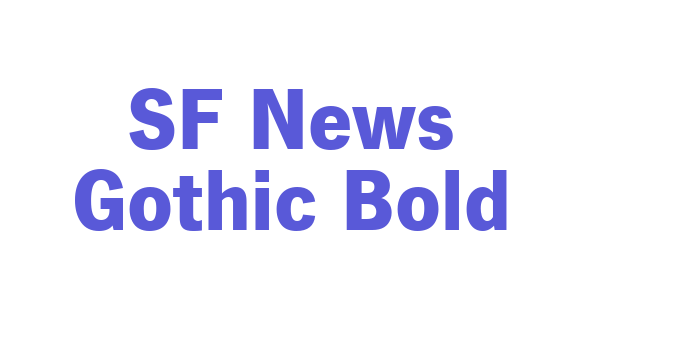 SF News Gothic Bold Font Download