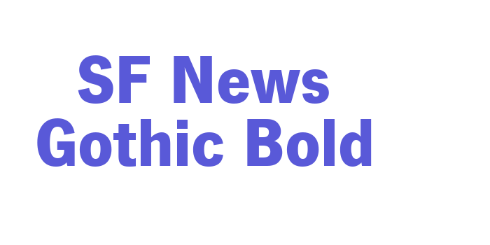 SF News Gothic Bold Font