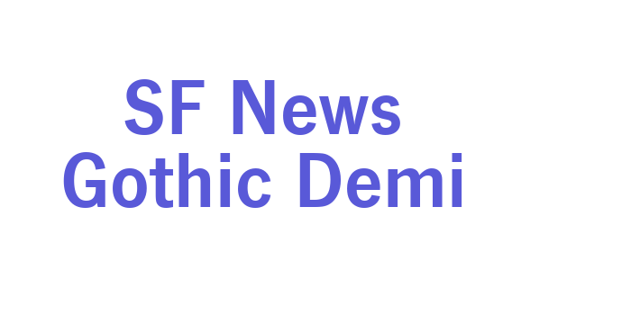 SF News Gothic Demi Font Download