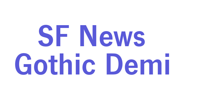 SF News Gothic Demi Font