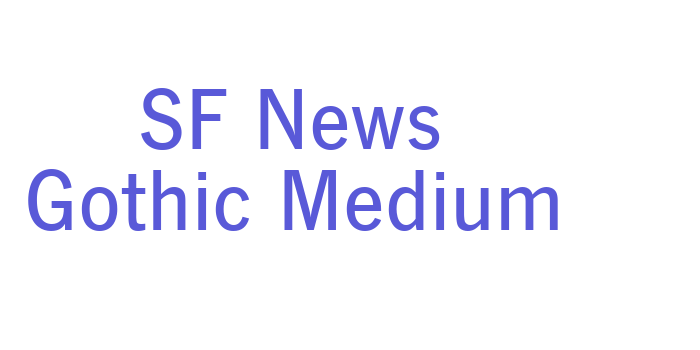 SF News Gothic Medium Font Download