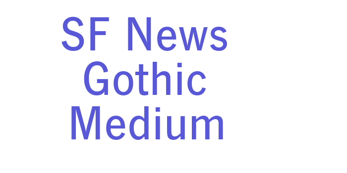 SF News Gothic Medium Font