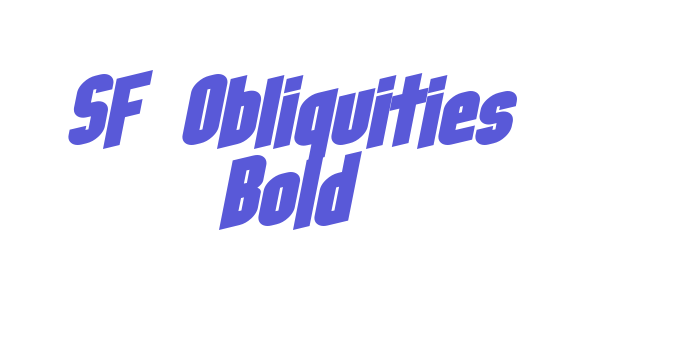 SF Obliquities Bold Font Download