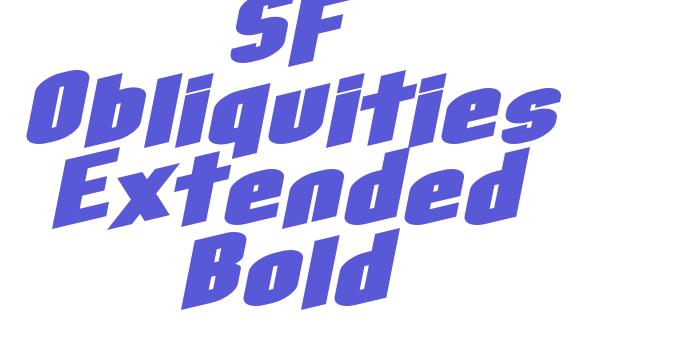 SF Obliquities Extended Bold Font Download