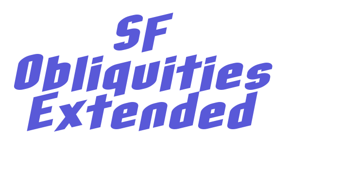 SF Obliquities Extended Font Download