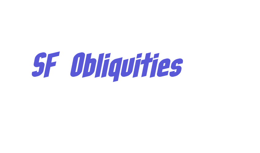 SF Obliquities Font