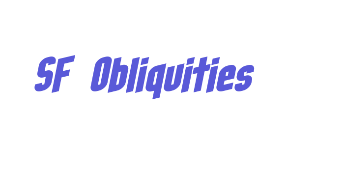 SF Obliquities Font Download