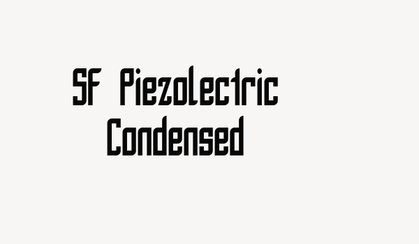 SF Piezolectric Condensed Font