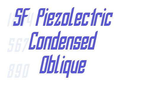 SF Piezolectric Condensed Oblique Font Download