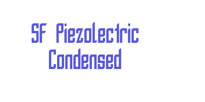 SF Piezolectric Condensed Font