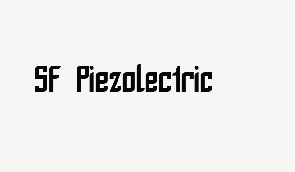 SF Piezolectric Font