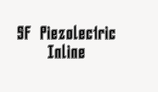 SF Piezolectric Inline Font