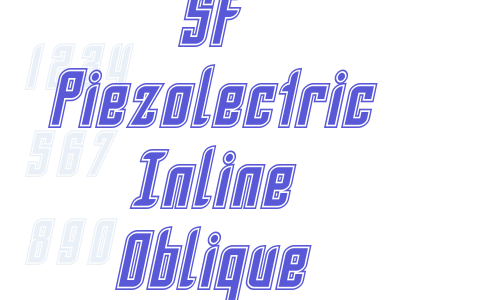 SF Piezolectric Inline Oblique Font Download