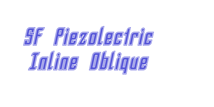 SF Piezolectric Inline Oblique Font Download