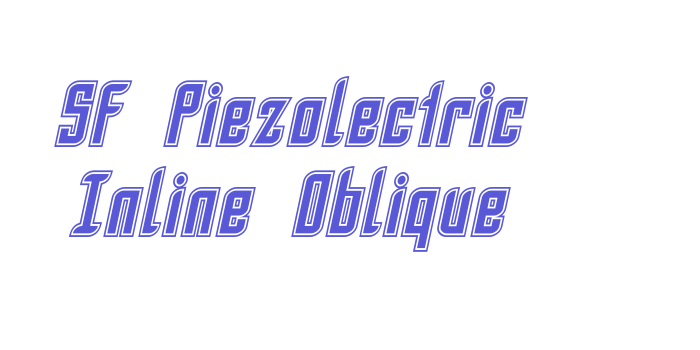 SF Piezolectric Inline Oblique Font