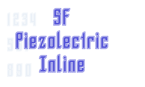 SF Piezolectric Inline Font Download