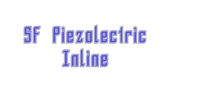 SF Piezolectric Inline Font Download