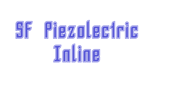 SF Piezolectric Inline Font