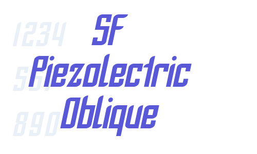 SF Piezolectric Oblique Font Download