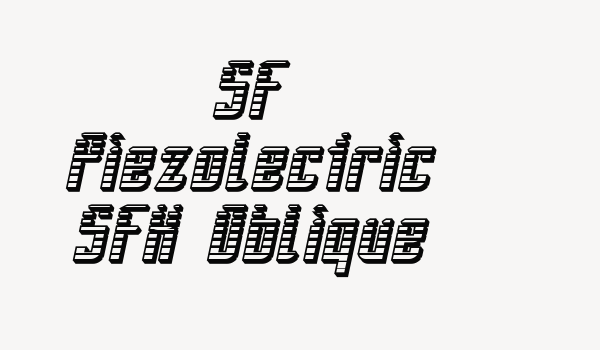 SF Piezolectric SFX Oblique Font