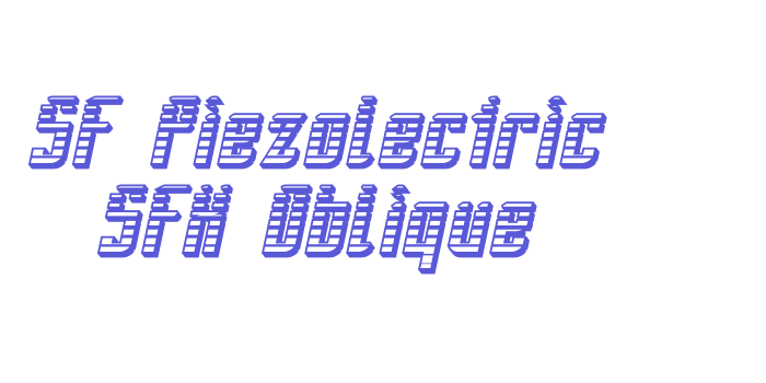 SF Piezolectric SFX Oblique Font Download