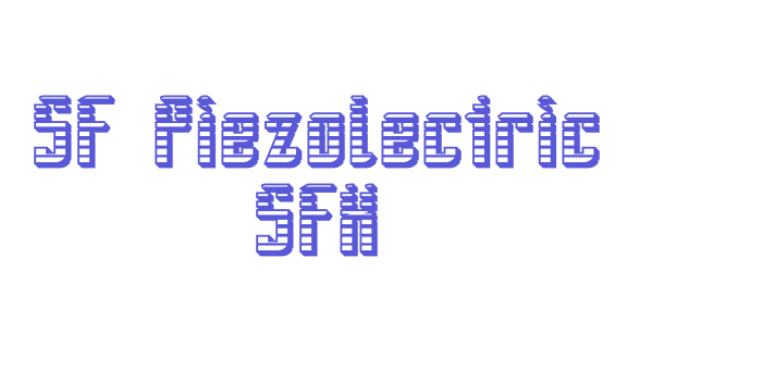 SF Piezolectric SFX Font Download