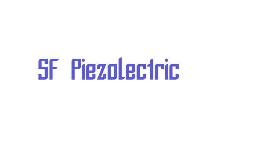 SF Piezolectric Font