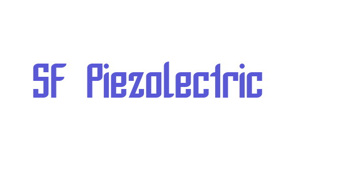 SF Piezolectric Font