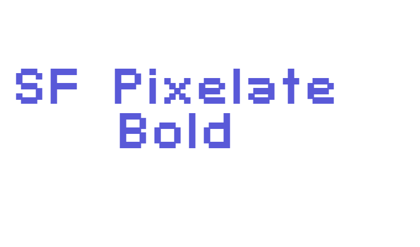 SF Pixelate Bold Font Download