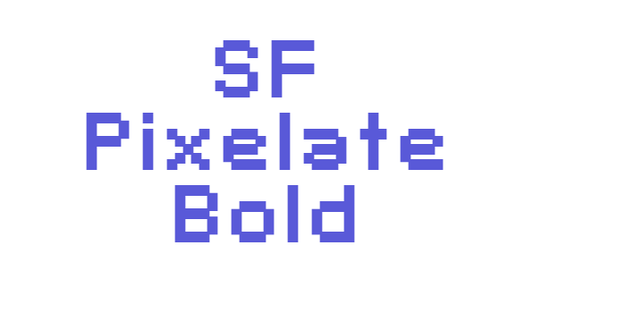 SF Pixelate Bold Font Download