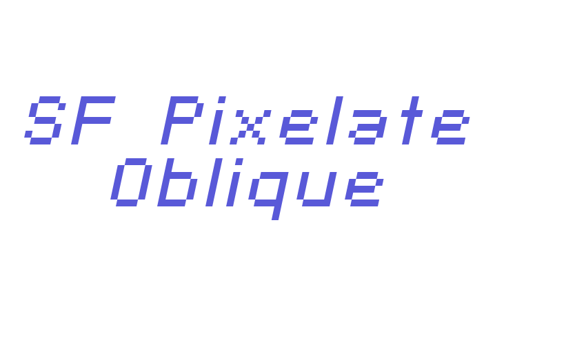 SF Pixelate Oblique Font Download