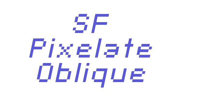 SF Pixelate Oblique Font Download