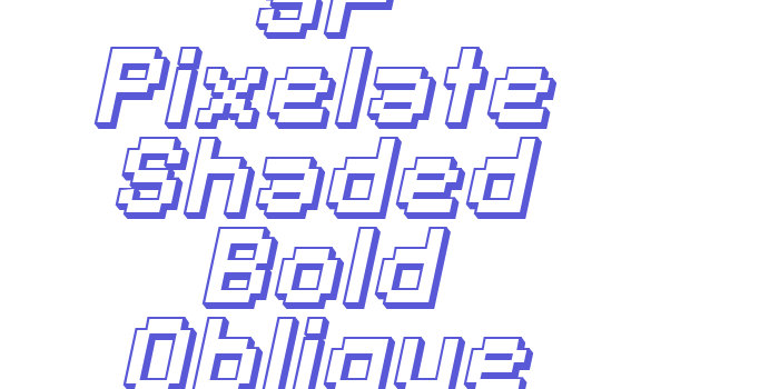 SF Pixelate Shaded Bold Oblique Font Download