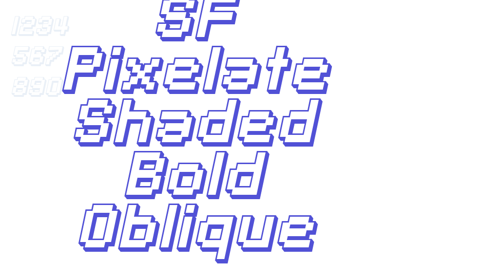 SF Pixelate Shaded Bold Oblique-font-download