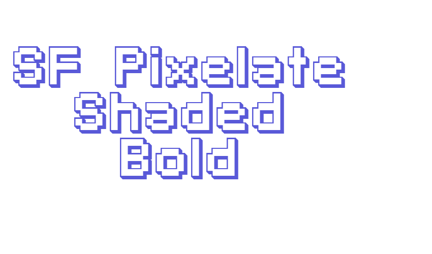 SF Pixelate Shaded Bold Font Download