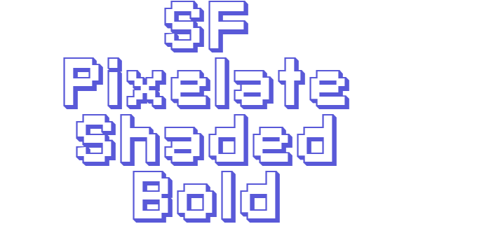 SF Pixelate Shaded Bold Font Download