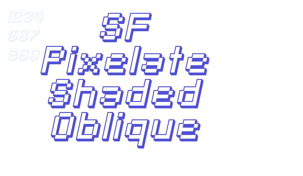 SF Pixelate Shaded Oblique-font-download