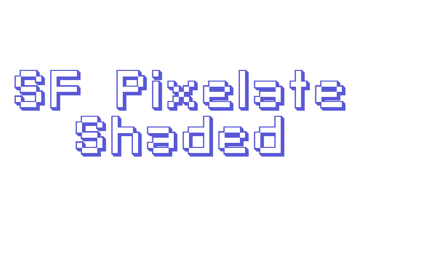 SF Pixelate Shaded Font Download