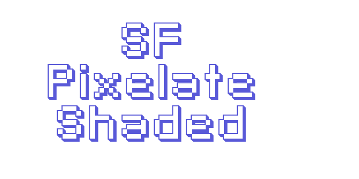 SF Pixelate Shaded Font Download