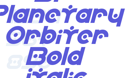 SF Planetary Orbiter Bold Italic Font Download