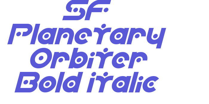 SF Planetary Orbiter Bold Italic Font Download