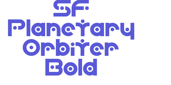 SF Planetary Orbiter Bold Font Download