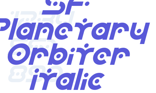 SF Planetary Orbiter Italic Font Download