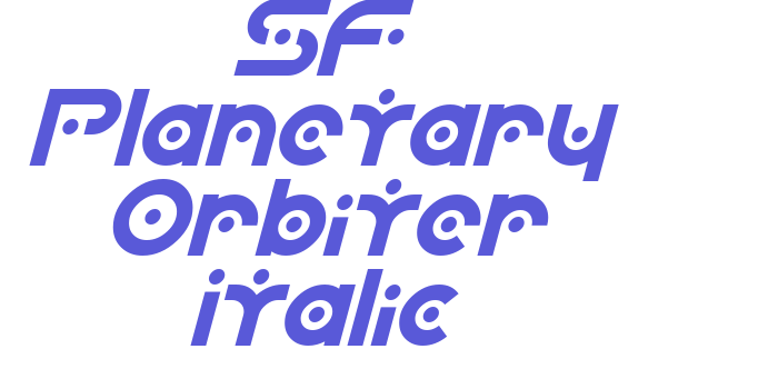 SF Planetary Orbiter Italic Font Download